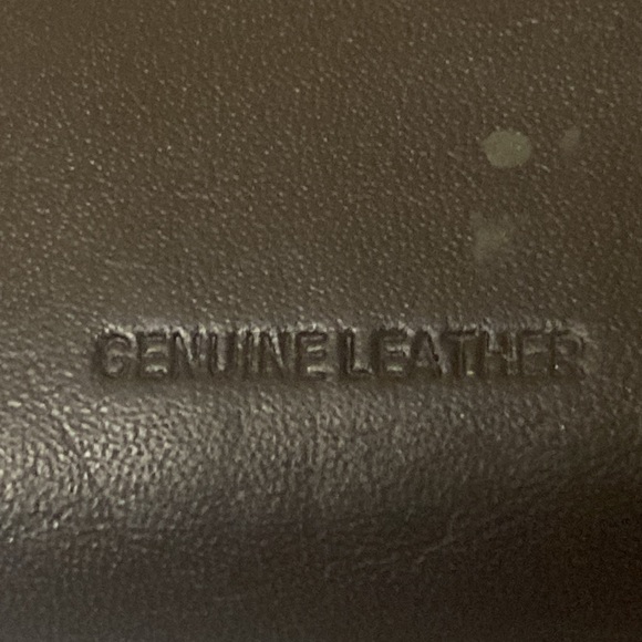 Genuine Leather Womens Black Long Zip Around Wallet with Nylon Interior - Picture 8 of 8